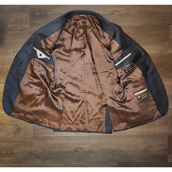 JACK VICTOR Mens Sport Coat Blazer 42R Gray Wool Striped Two-Button Notch Canada - Picture 5 of 16